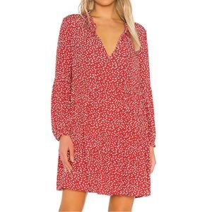Rails Everly Long Sleeve Red Floral Dress